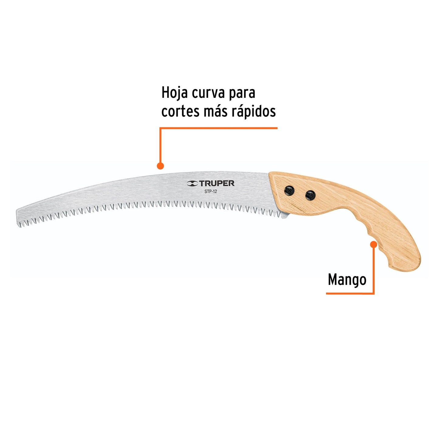 STP-12 Serrucho curvo podador tradicional 12", 6 DPP