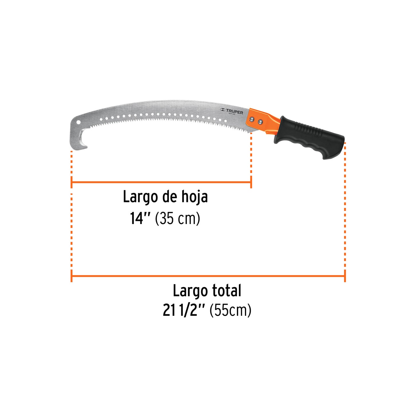 STP-16X Serrucho curvo podador con gancho 16", 5 DPP
