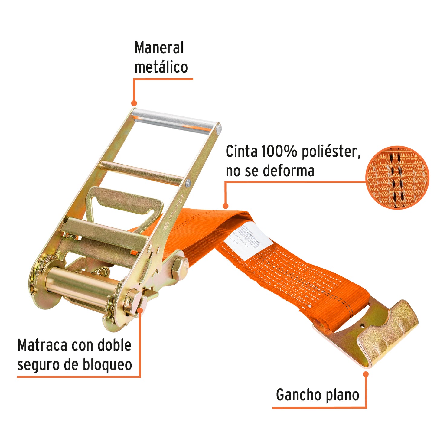 SU-6000 Sujetadores con matraca, carga máxima 6000 kgs