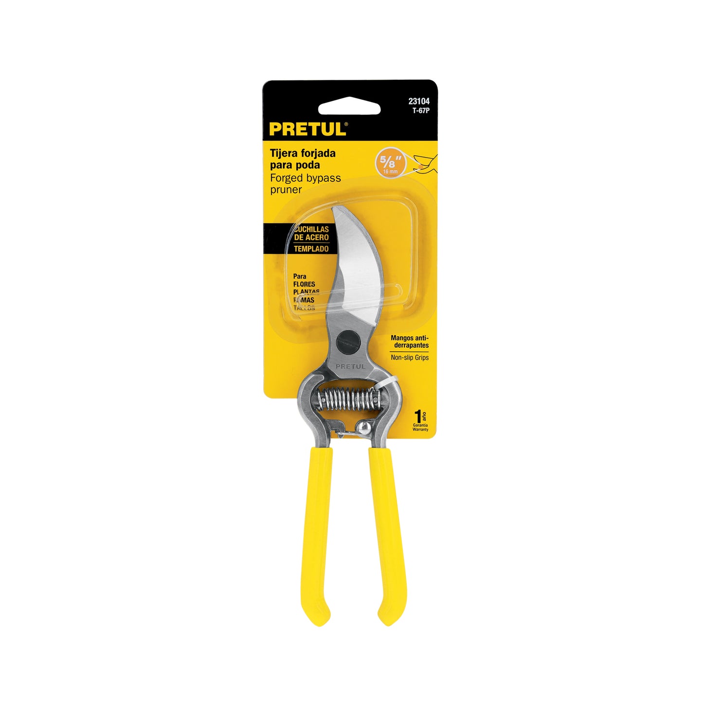 T-67P Tijera forjada para poda, cuchilla de paso 8", Pretul