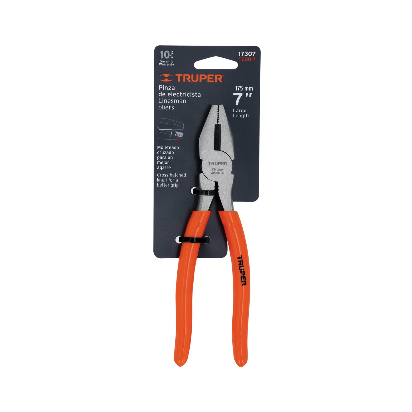 T200-7 Alicate para electricista 7', mango de vinil