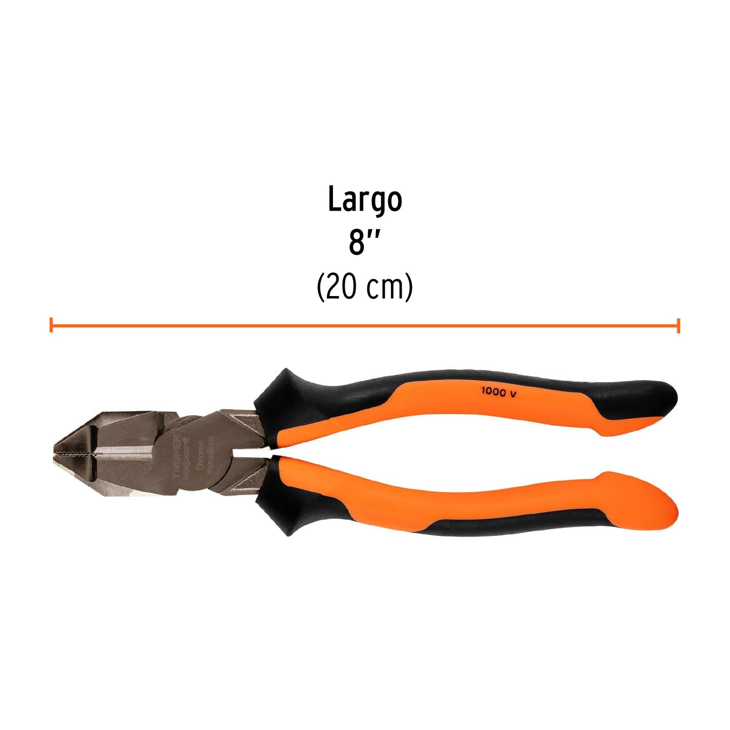 T200-8X Alicate de electricista profesionales, 8', mango comfort grip