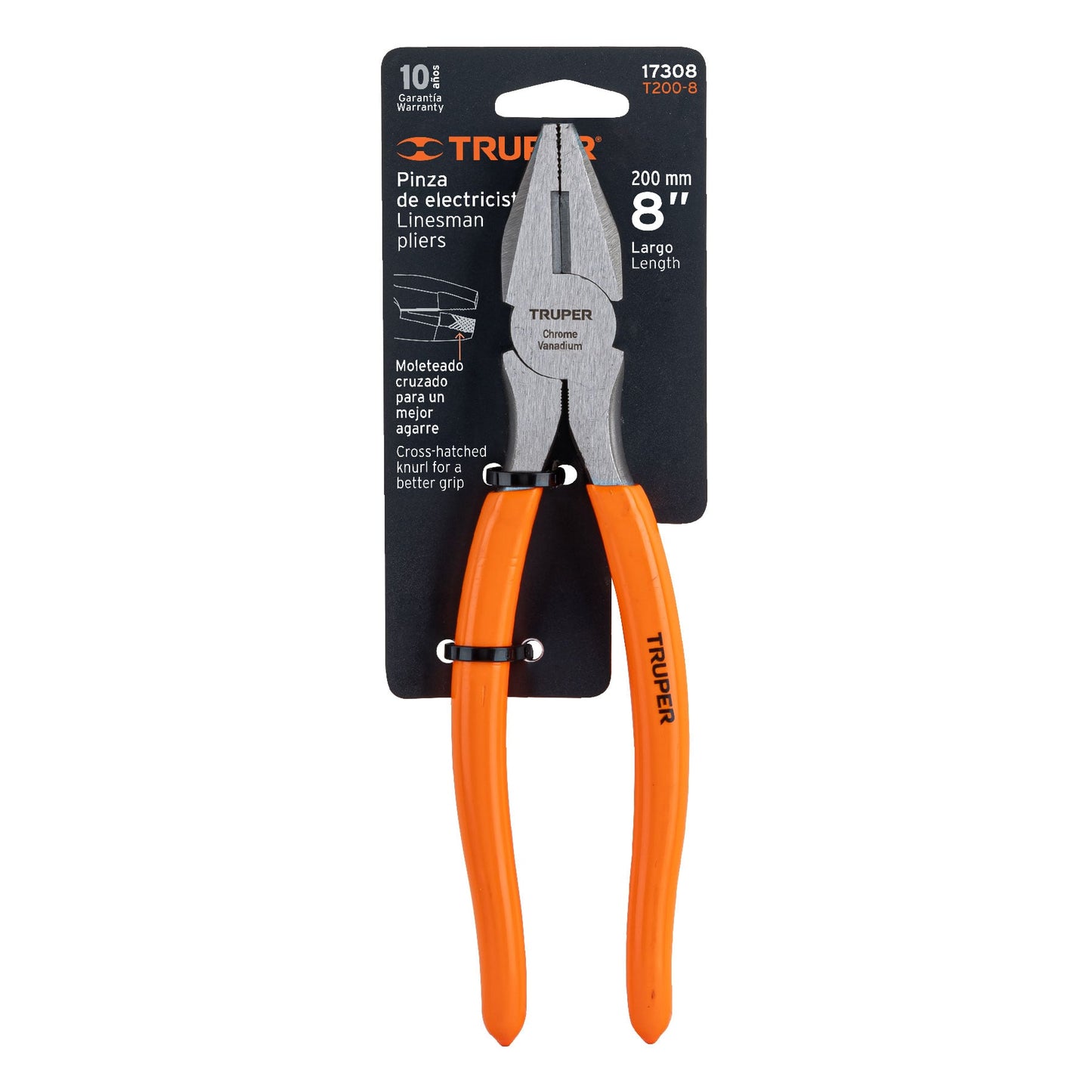 T200-8 Alicate para electricista 8', mango de vinil