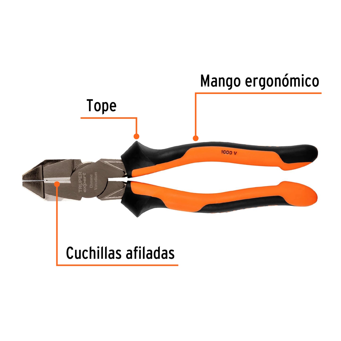 T200-9X Alicate de electricista profesionales, 9', mango comfort grip