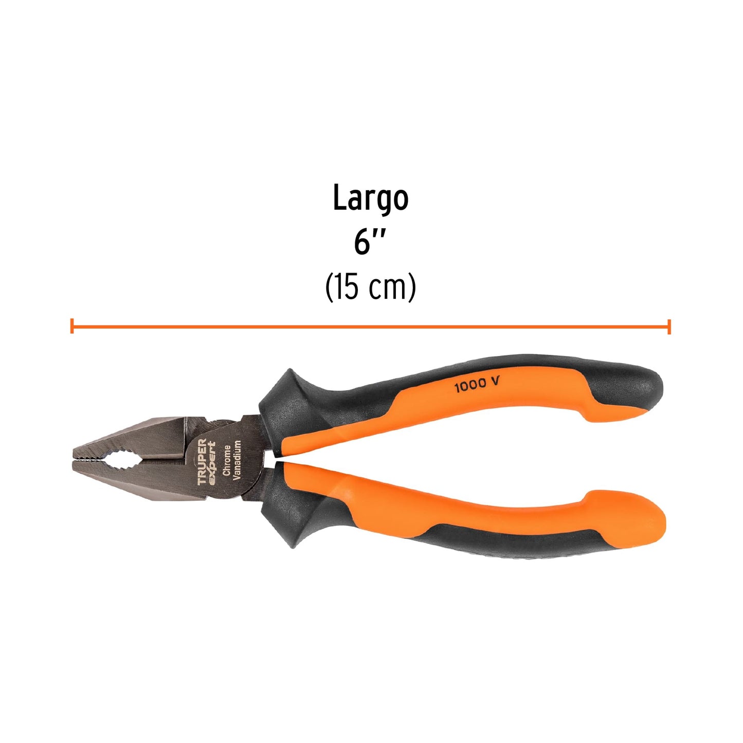 T201-6X Alicate de electricista 6",mango comfort grip