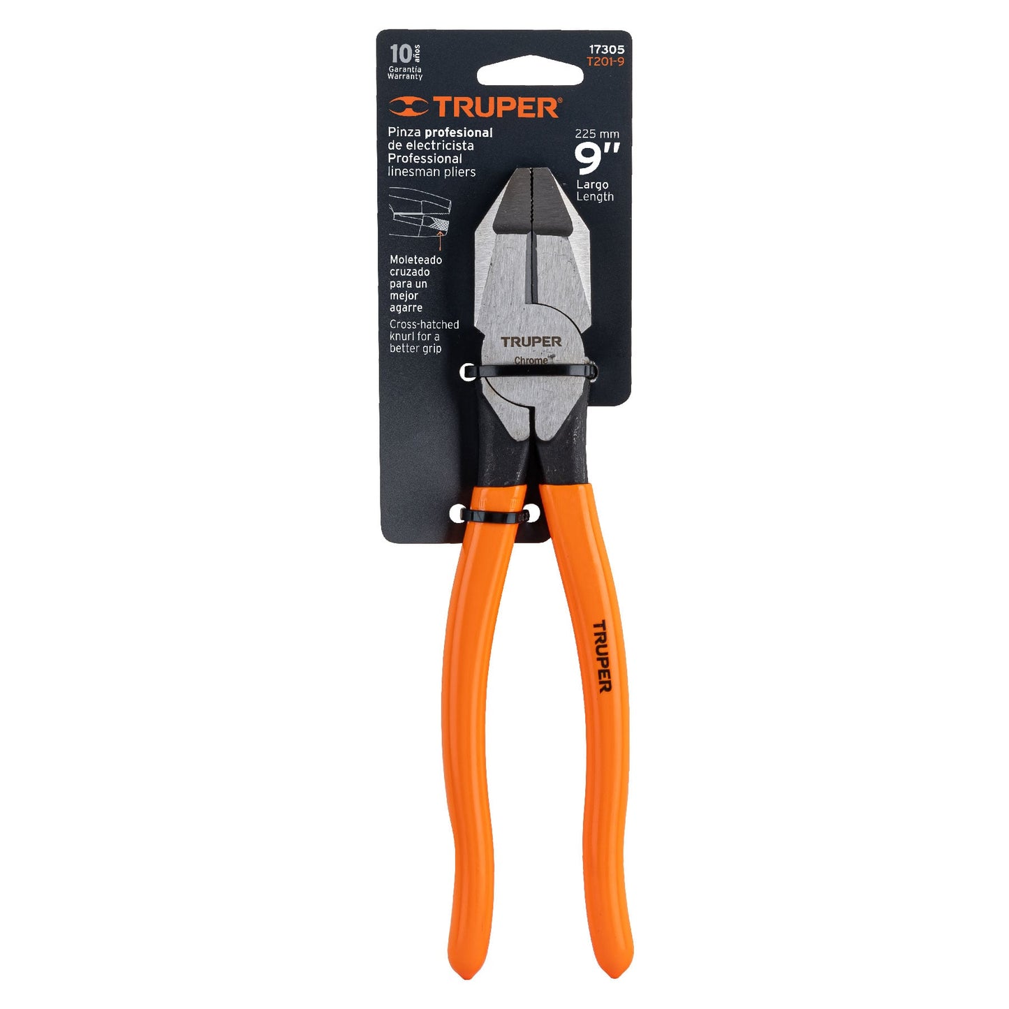 T201-9 Alicate profesional para electricista 9', mango de vinil