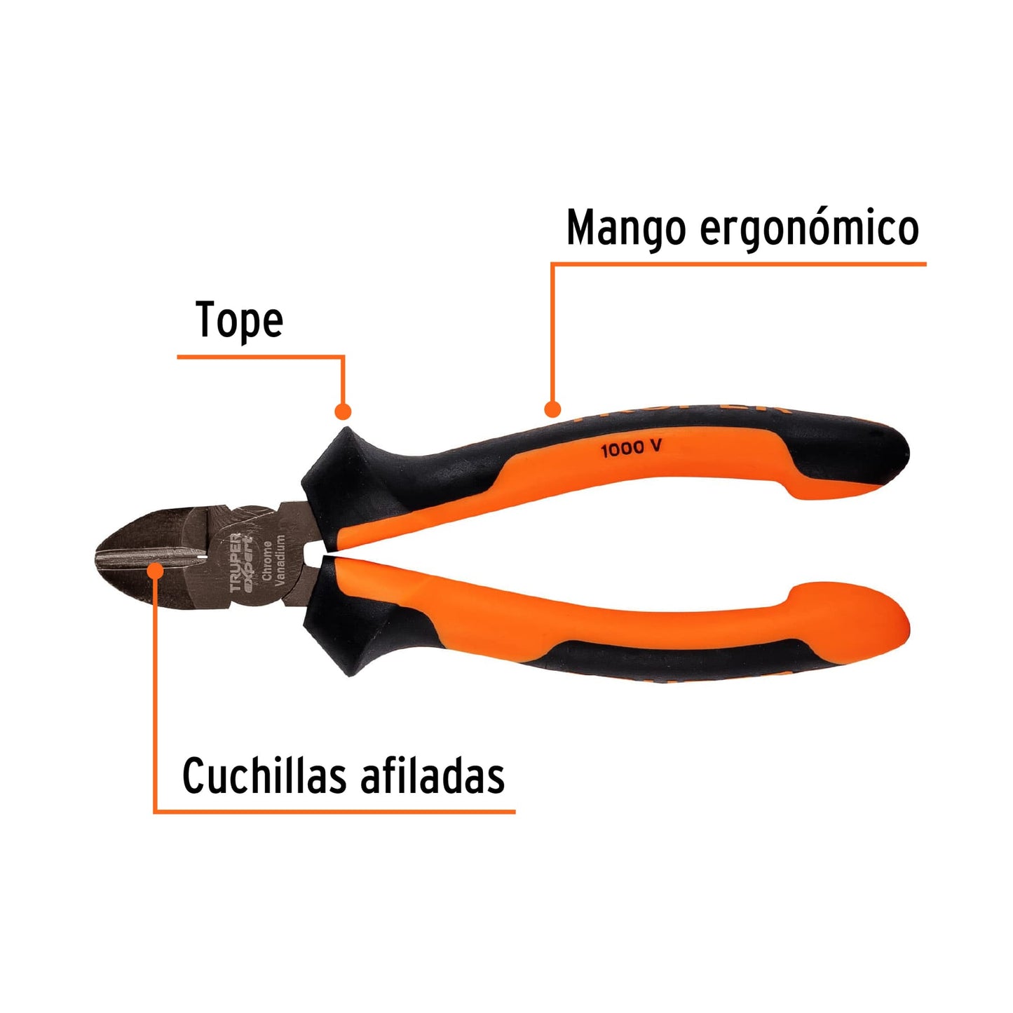 T202-6X Alicate corta frío 6", mango comfort grip