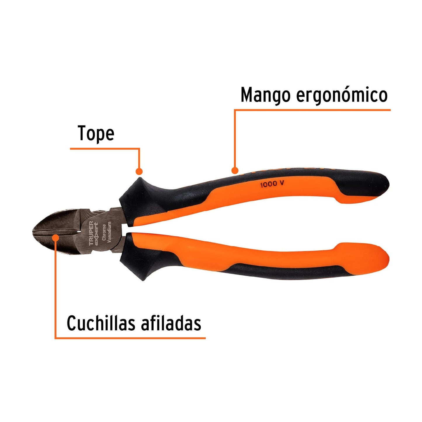 T202-7X Alicate corta frío 7", mango comfort grip