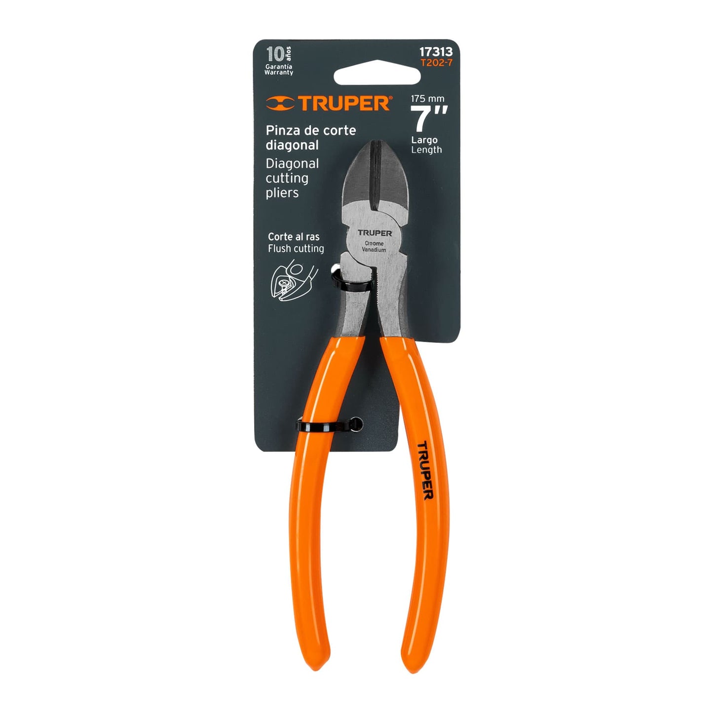 T202-7 Alicate corta frío 7", mango de vinil