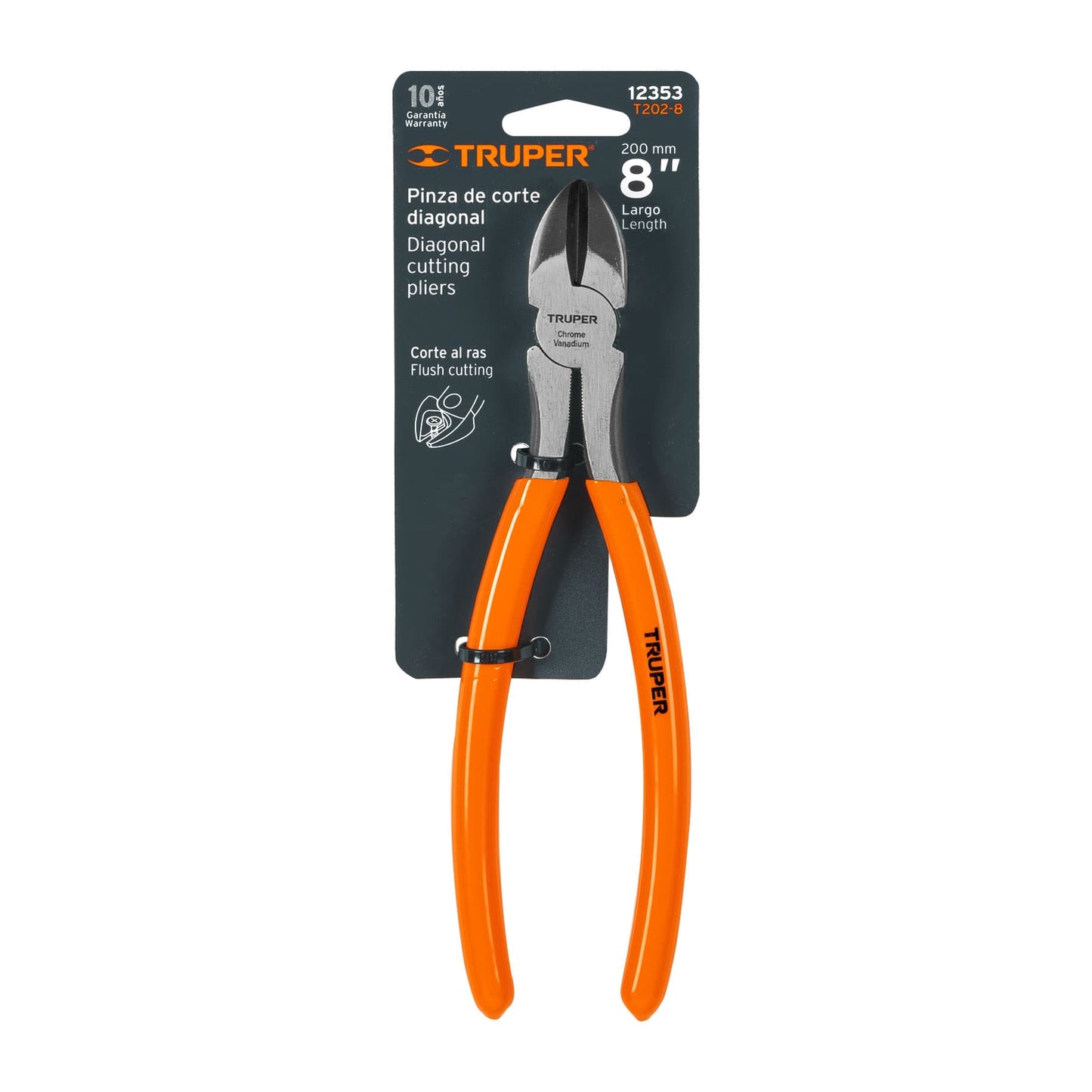 T202-8 Alicate corta frío 8", mango de vinil