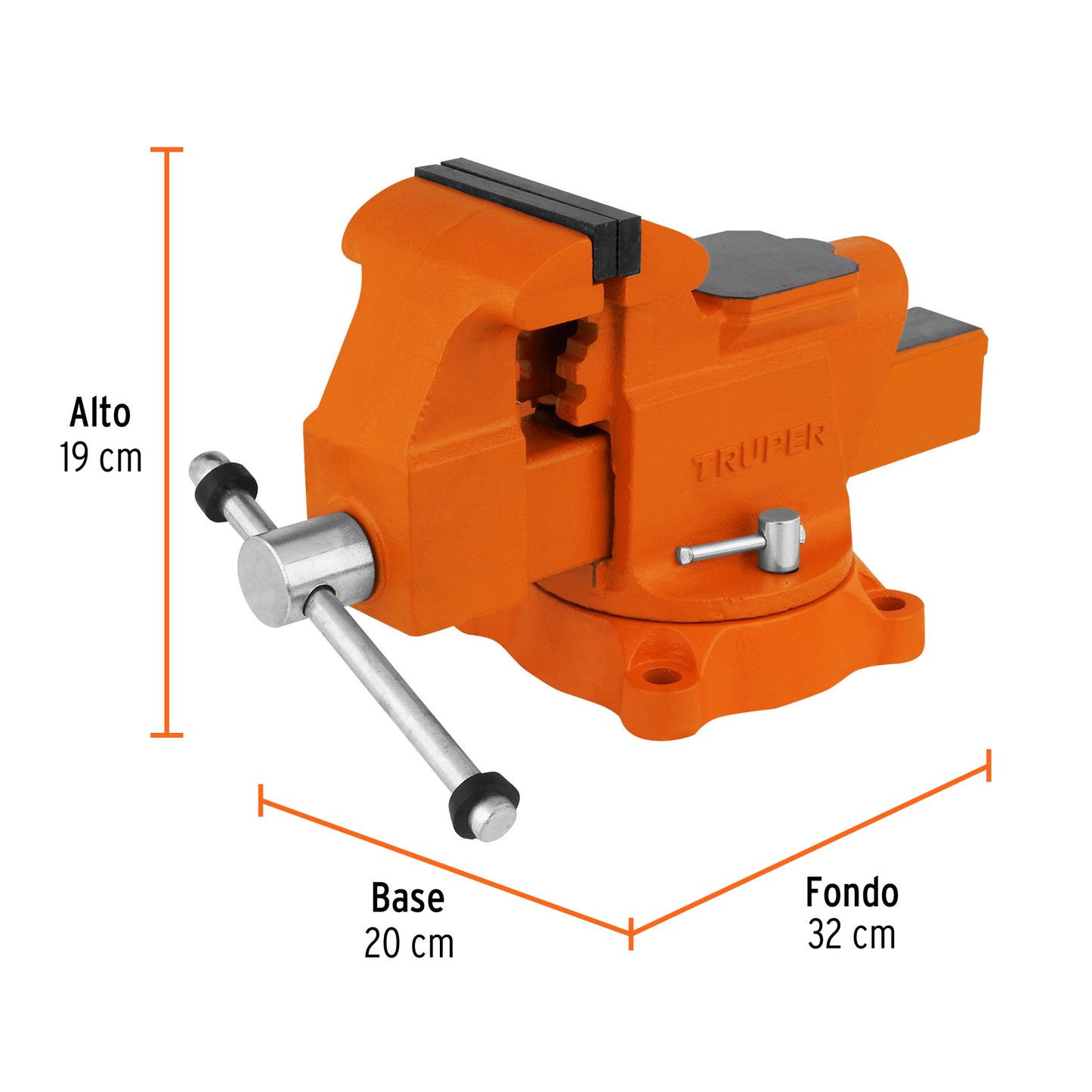TA-4 Prensa de banco industrial 4", acero