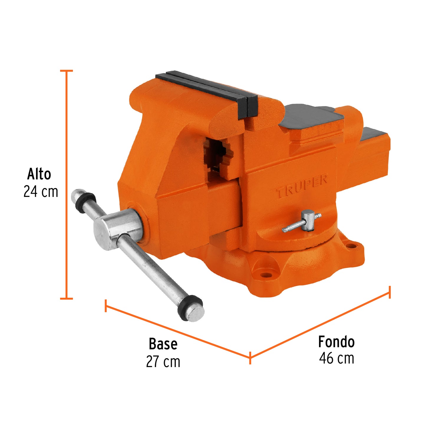 TA-6 Prensa de banco industrial 6", acero
