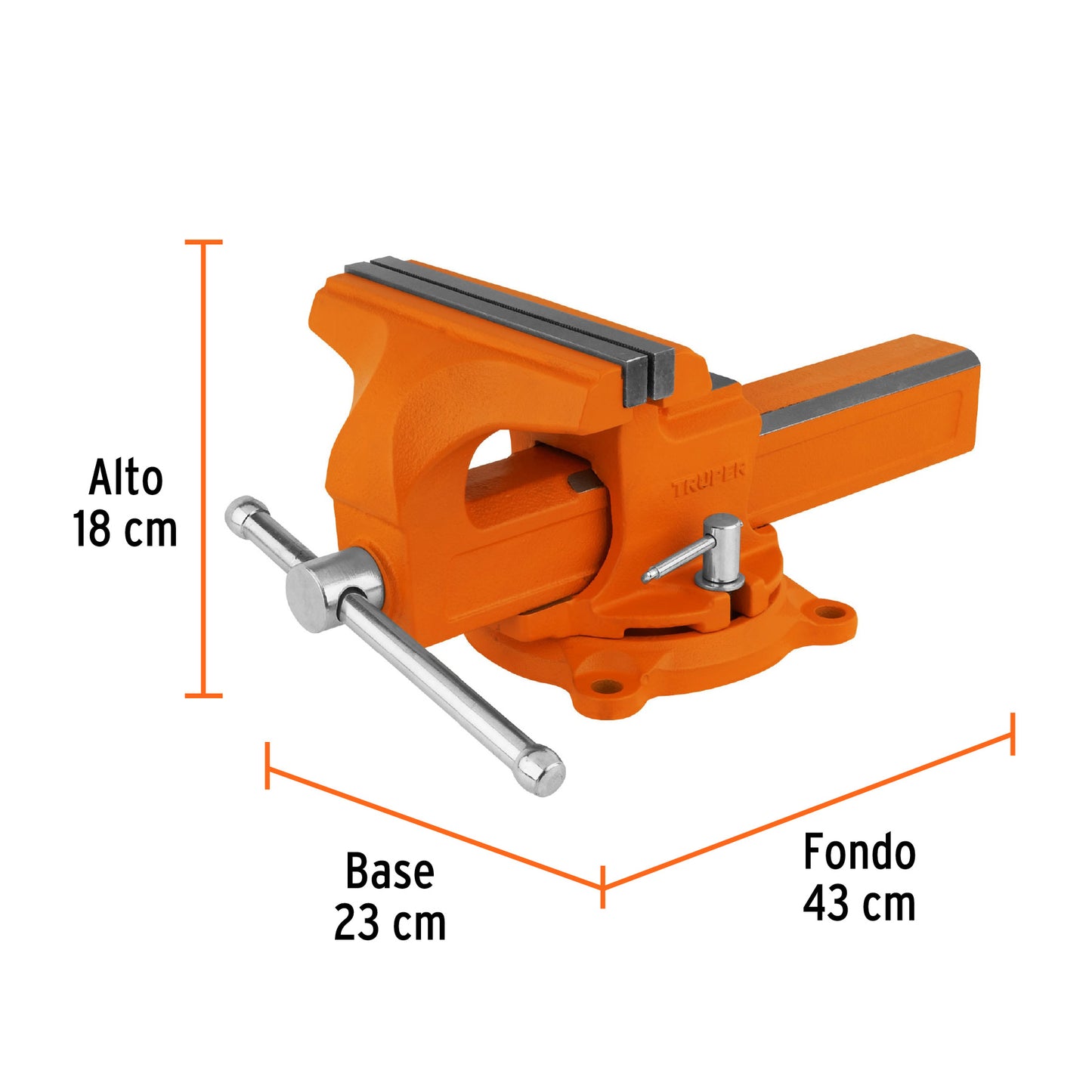 TA-8-L Tornillo de banco tipo Europeo, hierro nodular, 8"