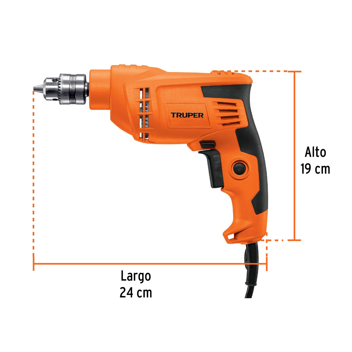 TAL-3/8A2 Taladro, 3/8' profesional, 380 W