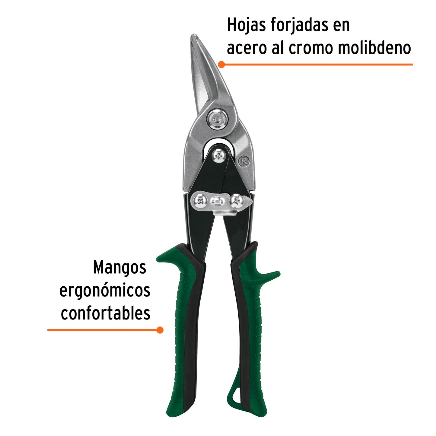 TAV-D Tijera de aviación, corte derecho