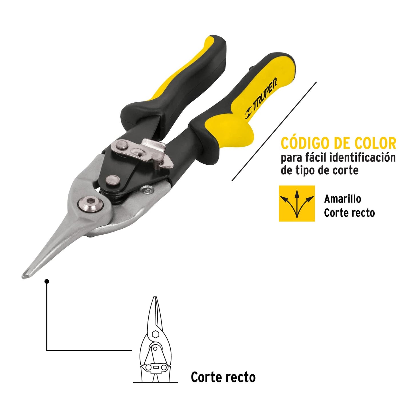 TAV-R Tijera de aviación, corte recto