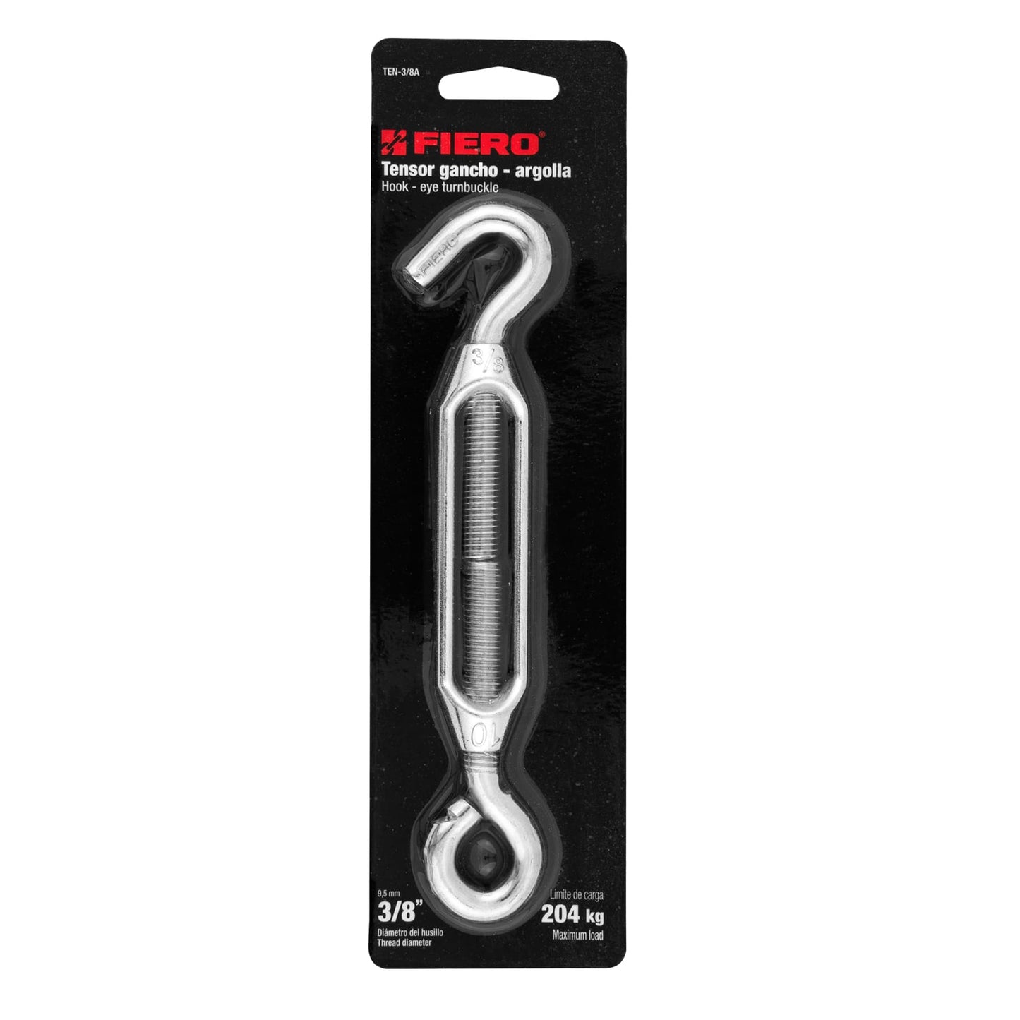 TEN-3/8A Tensor zinc, 3/8', gancho-argolla
