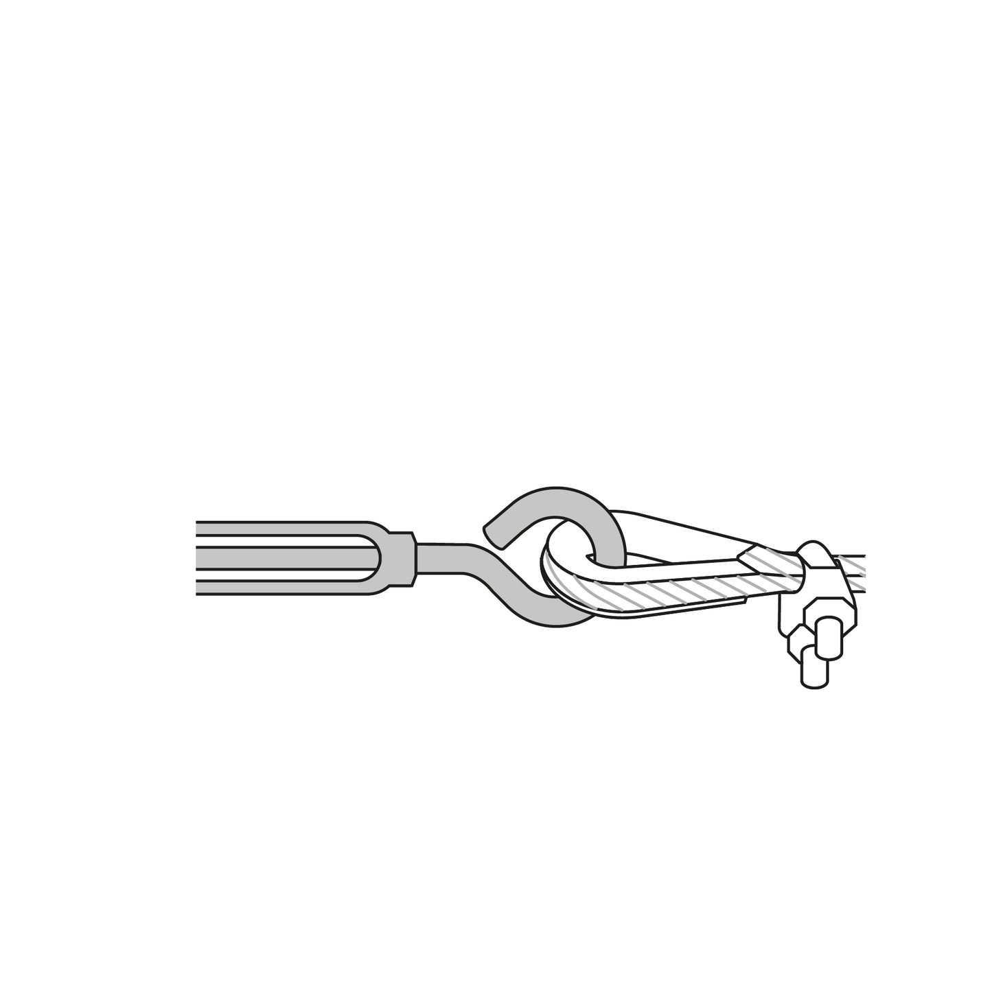 TEN-3/8A Tensor zinc, 3/8', gancho-argolla