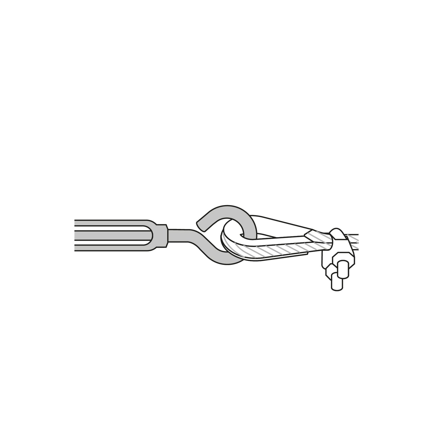 TEN-5/16A Tensor zinc, 5/16', gancho-argolla