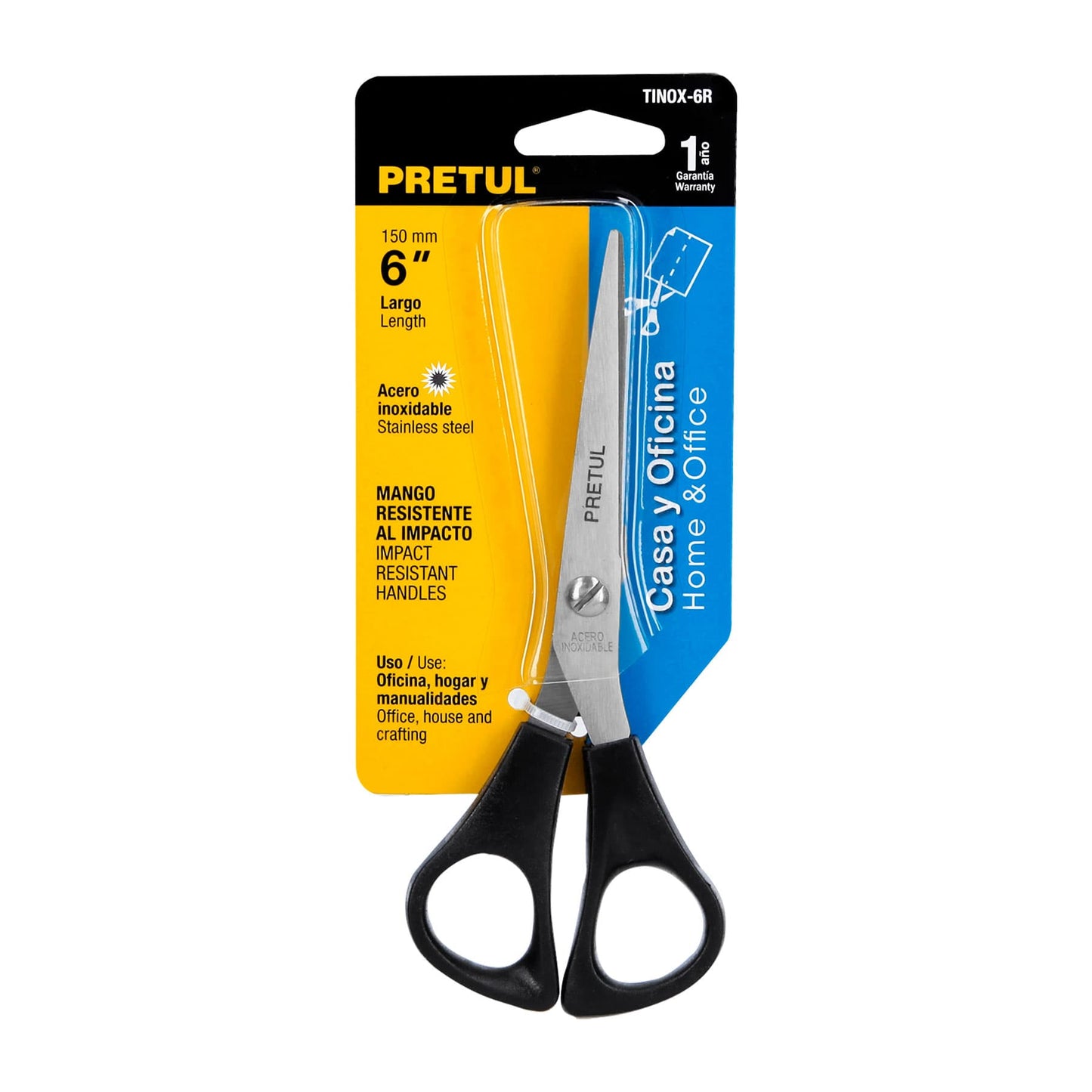 TINOX-6R Tijera para casa y oficina 6', Pretul
