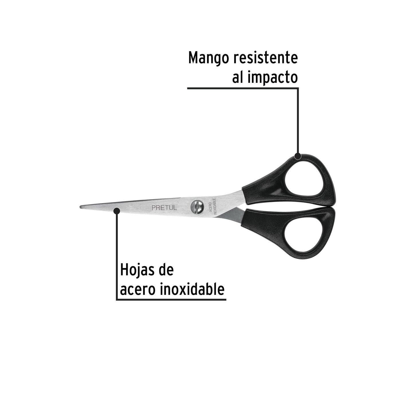 TINOX-6R Tijera para casa y oficina 6', Pretul