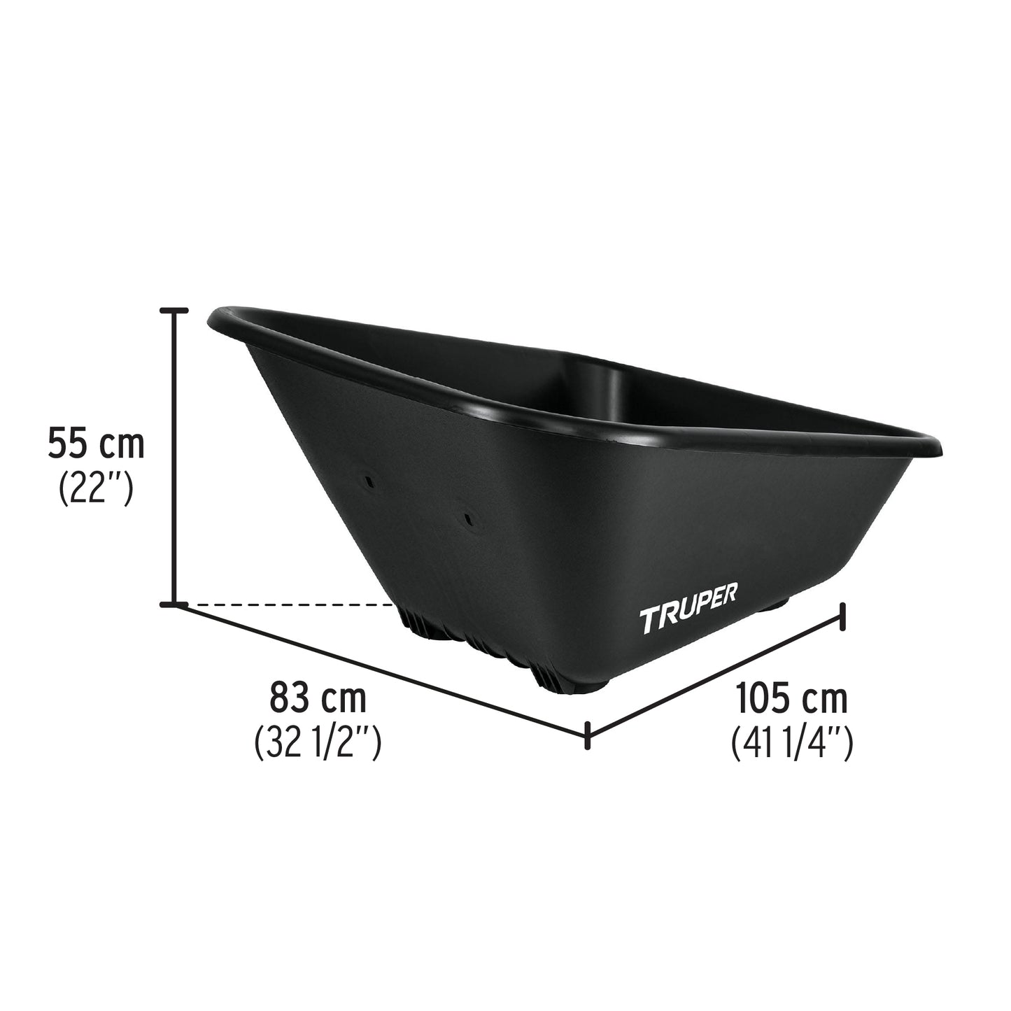 TP-8 Carr Plastica 8ft3, Llanta ND 16', Mango Madera 41x51mm