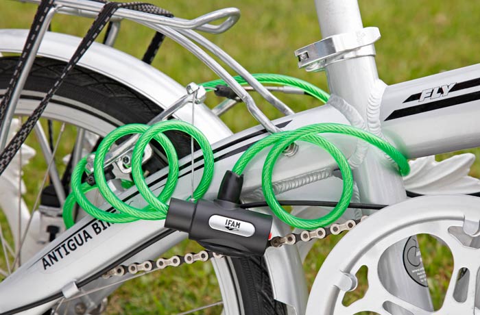 000502R Cable para bicicleta Spiral Junior 180 cm X 8 mm, color rojo