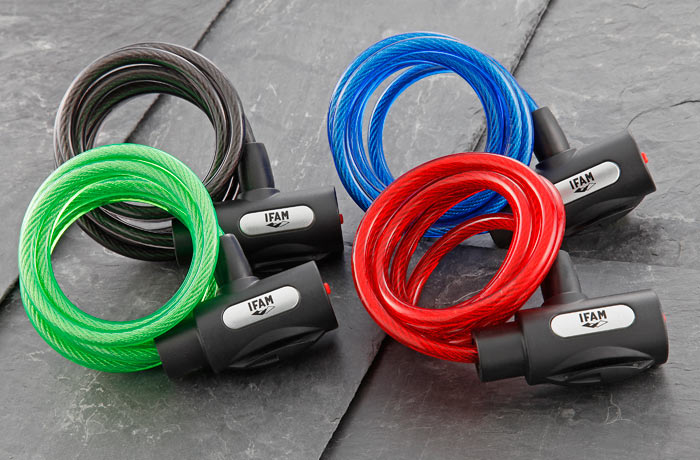 000502R Cable para bicicleta Spiral Junior 180 cm X 8 mm, color rojo