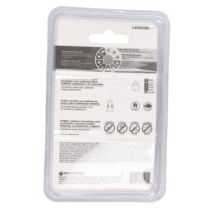 L22S32ELBB Candado de acero 32 mm anti-segueta y anti-impacto, Lock