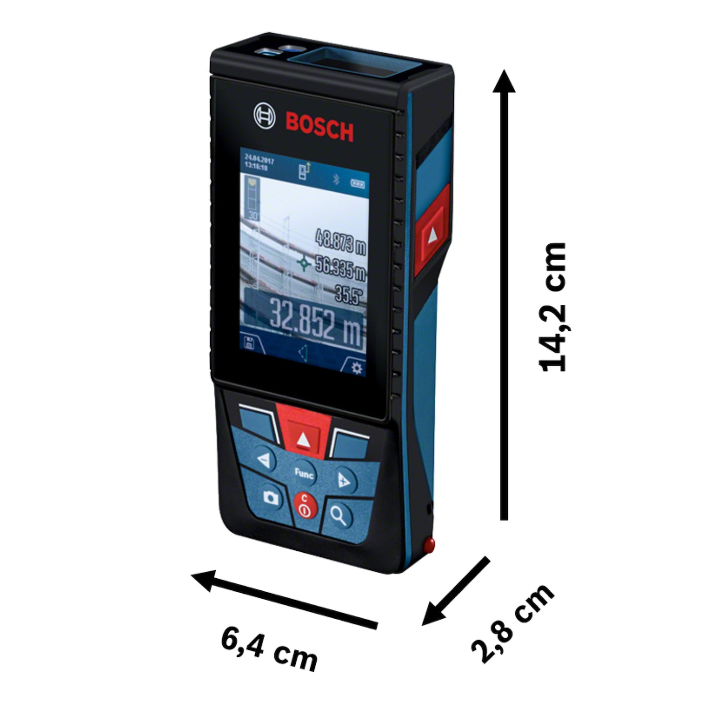 Medidor Láser Bosch GLM 120 C alcance 120m con Bluetooth