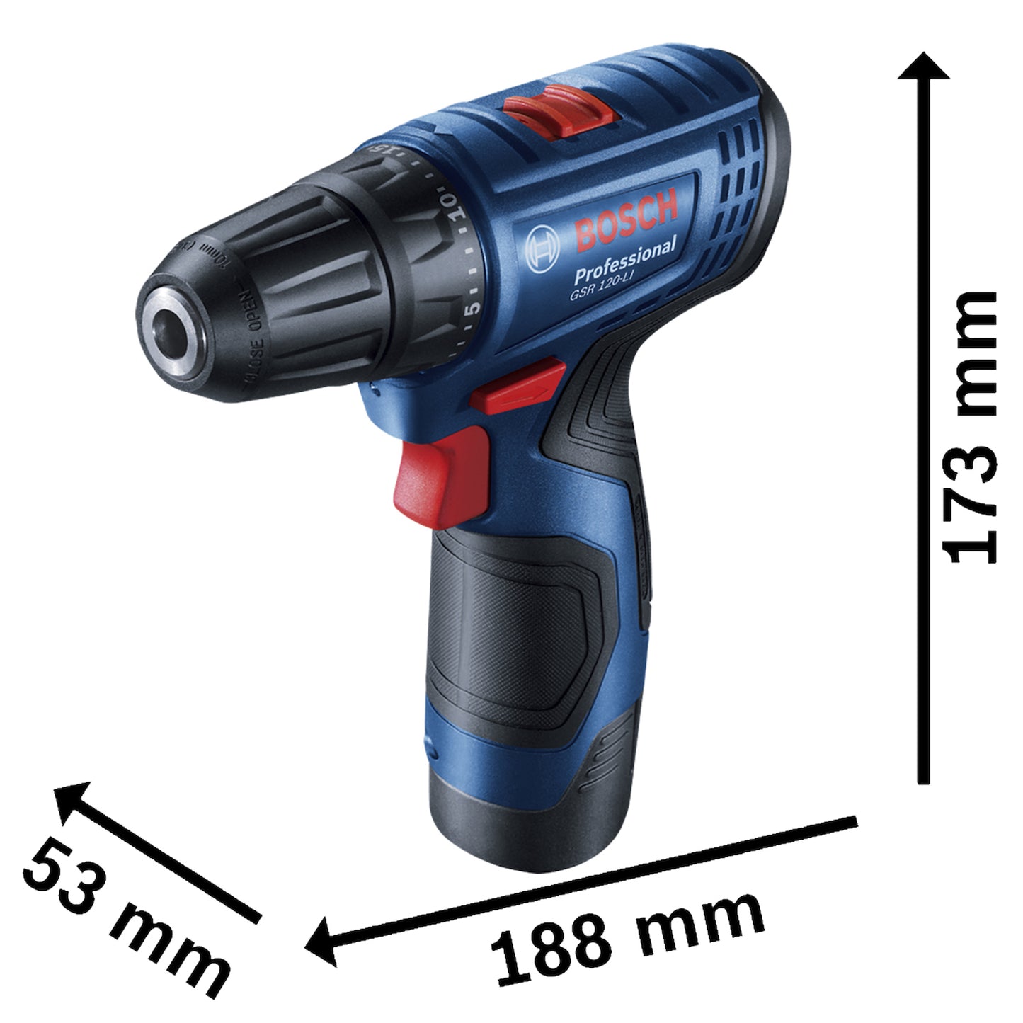 06019G80G0-000 Taladro atornillador Bosch GSR 120-LI 12V 2 bat 2Ah y maletín
