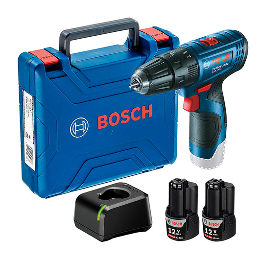Taladro percutor Bosch GSB 120-LI 2 baterias y maletín