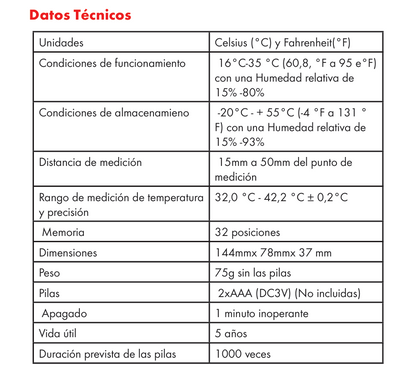 071553_211 Termómetro infrarrojo medico Würth