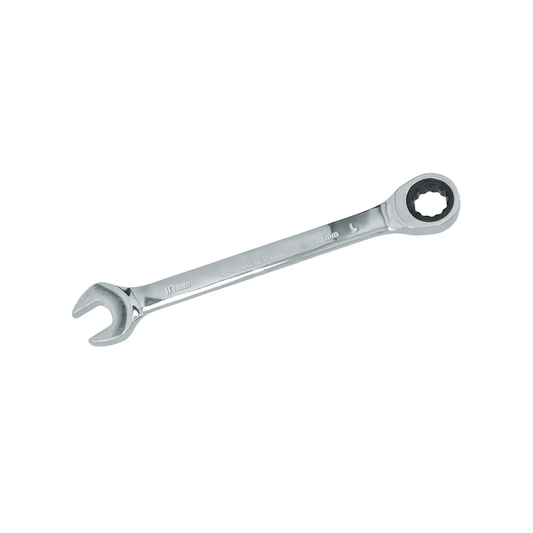 100586 Llave combinada pulido espejo tipo ratchet 16 mm