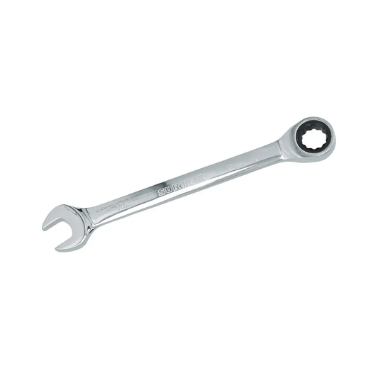 100587 Llave combinada pulido espejo tipo ratchet 17 mm