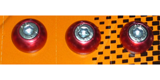 Boton porta placa lujo rojo (20 unds)