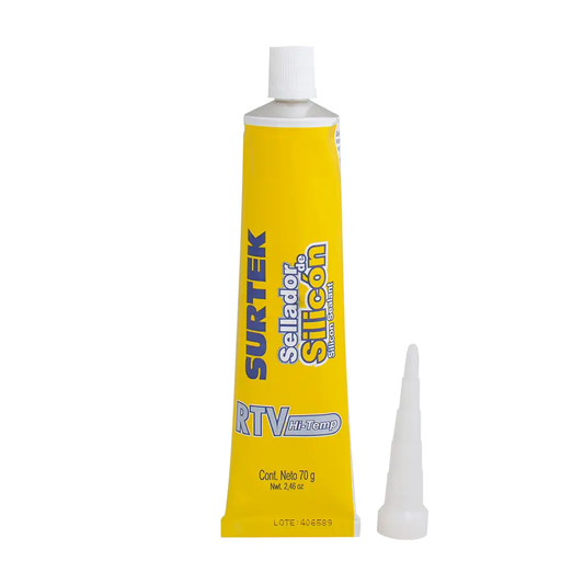113457 Silicona para alta temperatura, color aluminio 70 gr