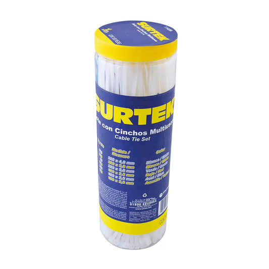 114220 Amarre plástico en bote 650 piezas, multiusos varios colores