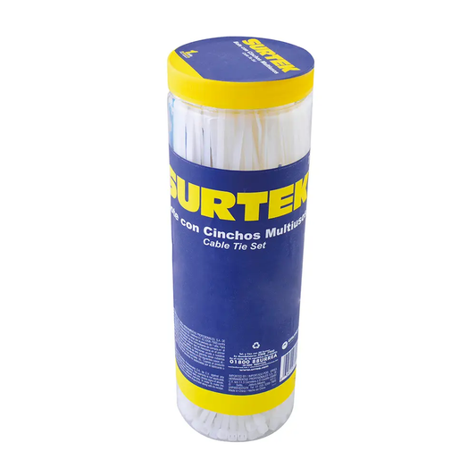 114224 Amarre plástico en bote 800 piezas, multiusos varios colores