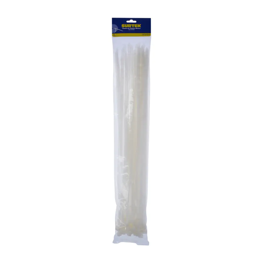 114231 Amarre plástico 8.8 X 550 mm tensión 70 kg 50 piezas, color blanco