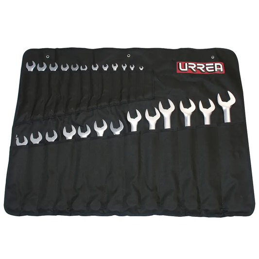 1200QMA Juego de llaves combinadas satinadas 25 piezas 7 a 32 mm, uso pesado, Urrea