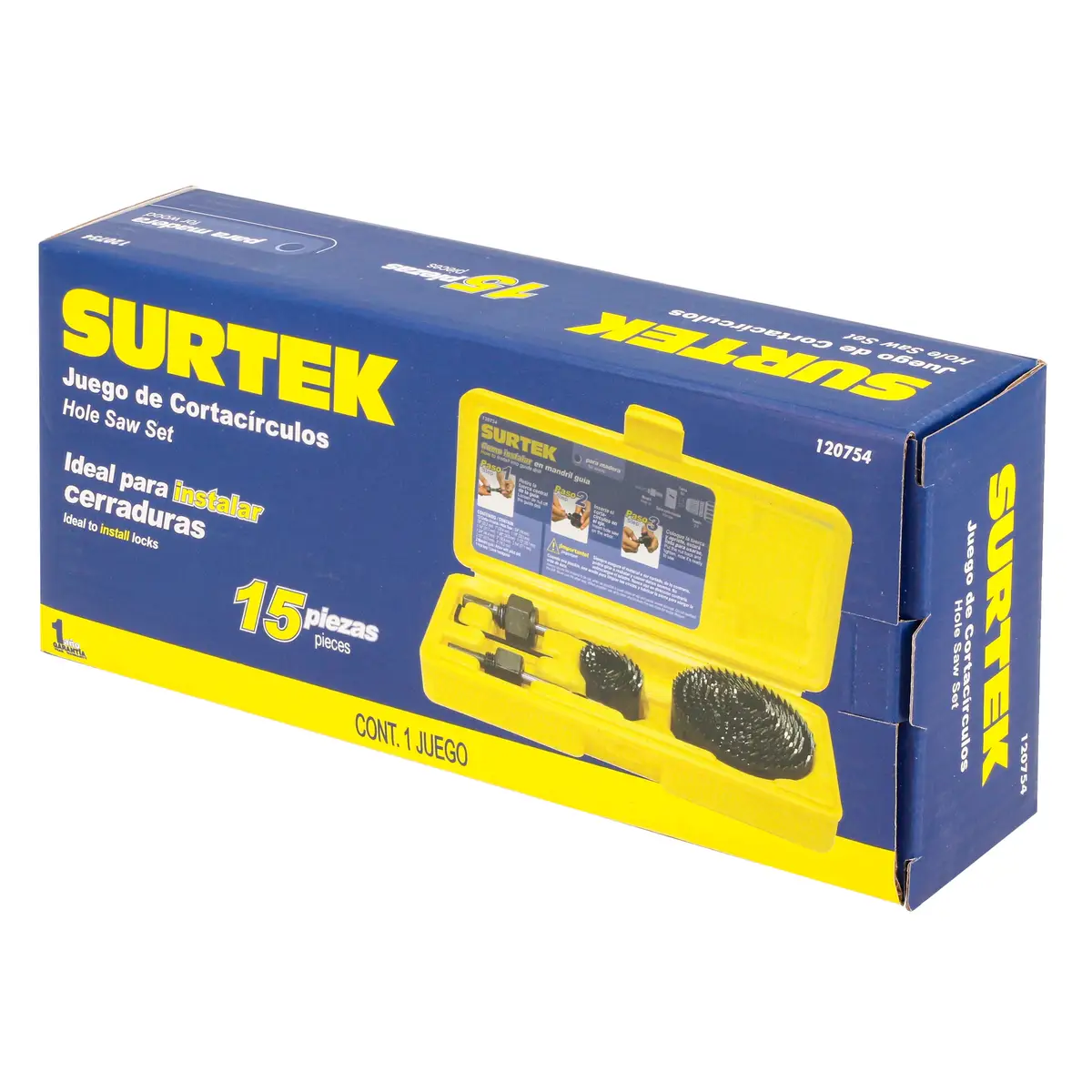 120754 Kit de sierra copa - sierras cortacírculos 15 piezas