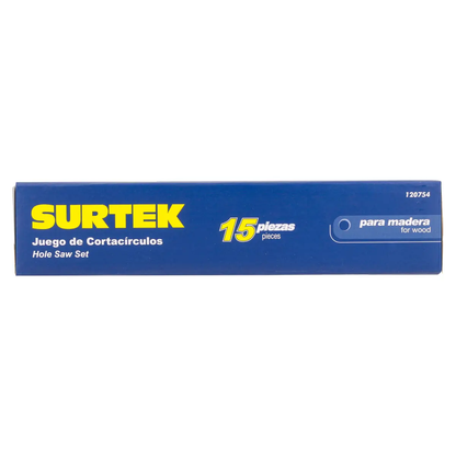 120754 Kit de sierra copa - sierras cortacírculos 15 piezas