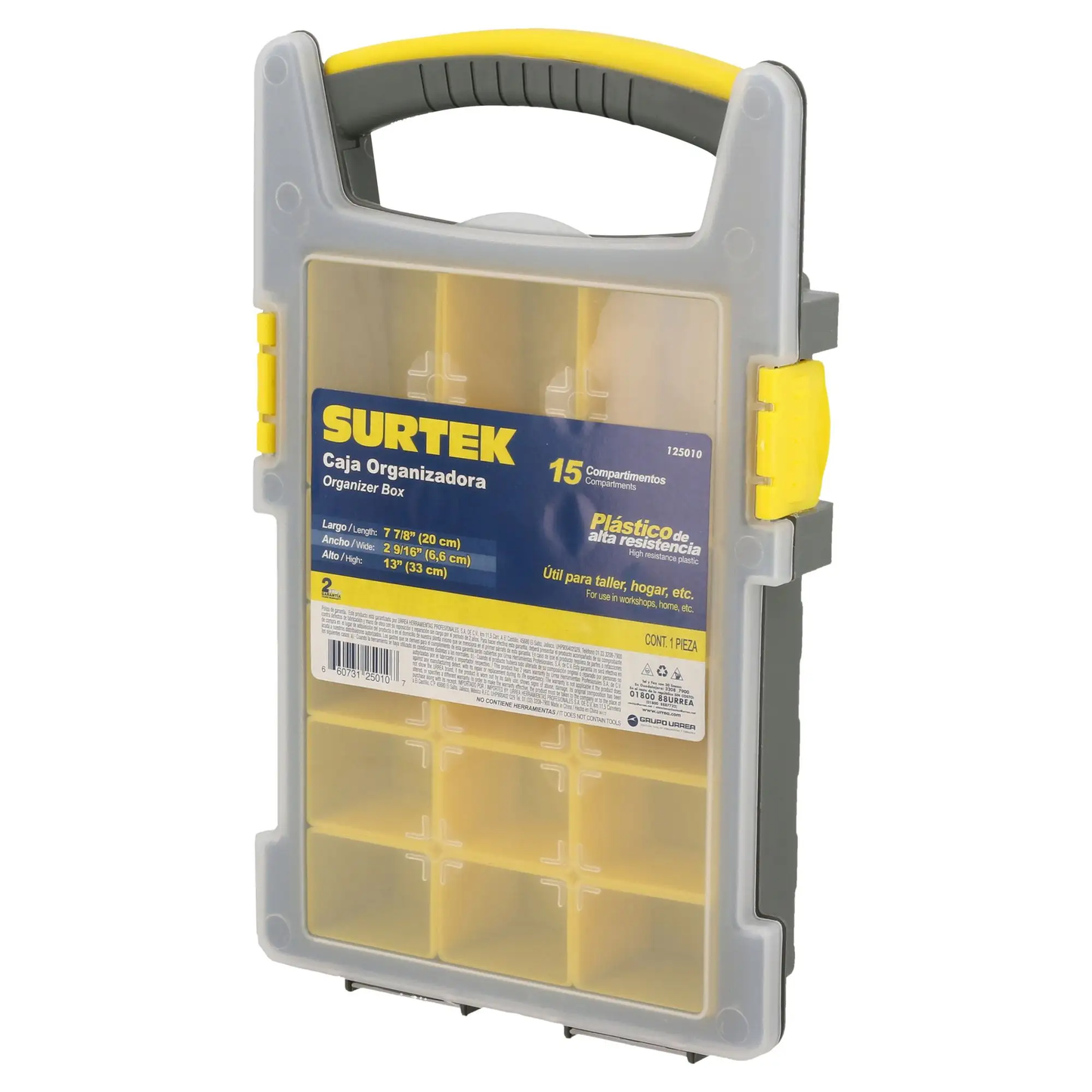 125010 Caja organizadora plástica 8" X 13" X 2"