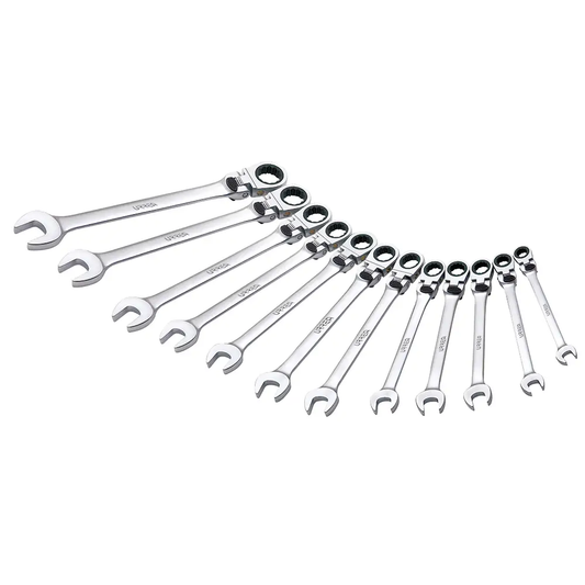 12MF12M Juego de llaves Spline pulido espejo escualizable 12 piezas 8 a 19 mm, uso pesado, Urrea