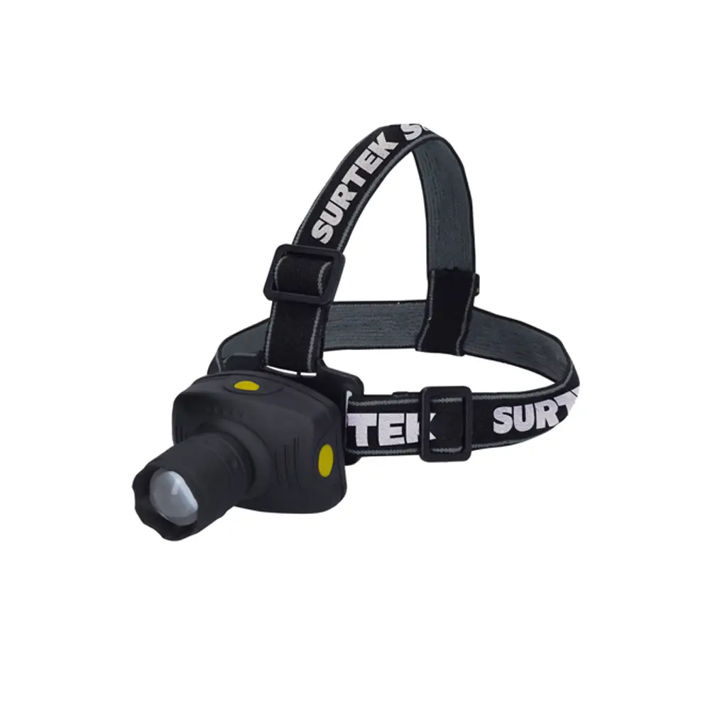 136037 Linterna LED para cabeza, tipo minero, a baterías AAA 60 lm