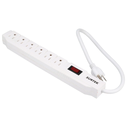 136221 Supresor de picos 6 entradas cable 450J, de 45 cm