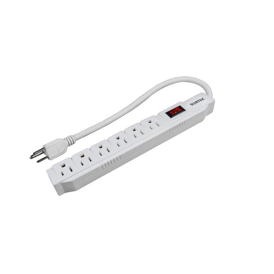 136221 Supresor de picos 6 entradas cable 450J, de 45 cm