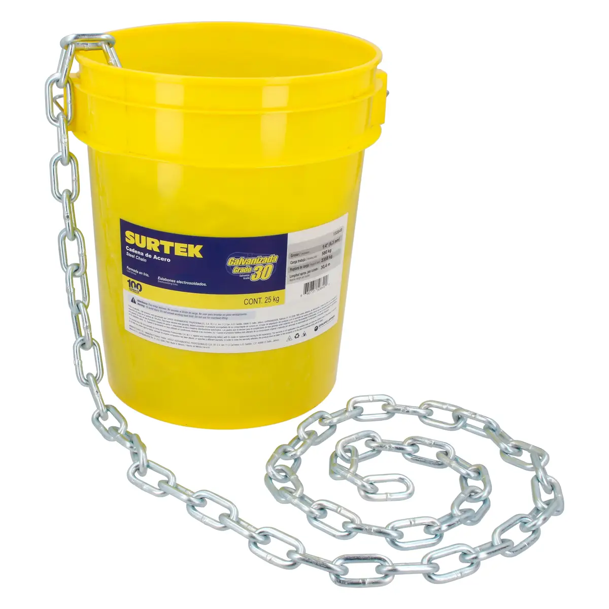 150854 Cadena 1/2" grado 30 galvanizada 50 kg