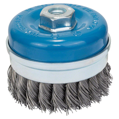 Cepillo de Acero Copa para Esmeril 90mm Alambre Trenzado 0,5mm M14
